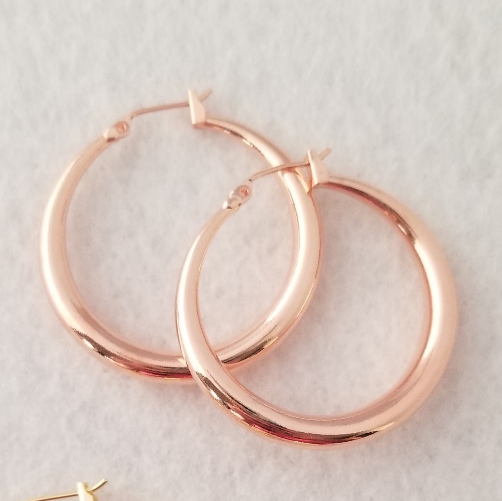 18k Plated 1 1/2" Hoops
